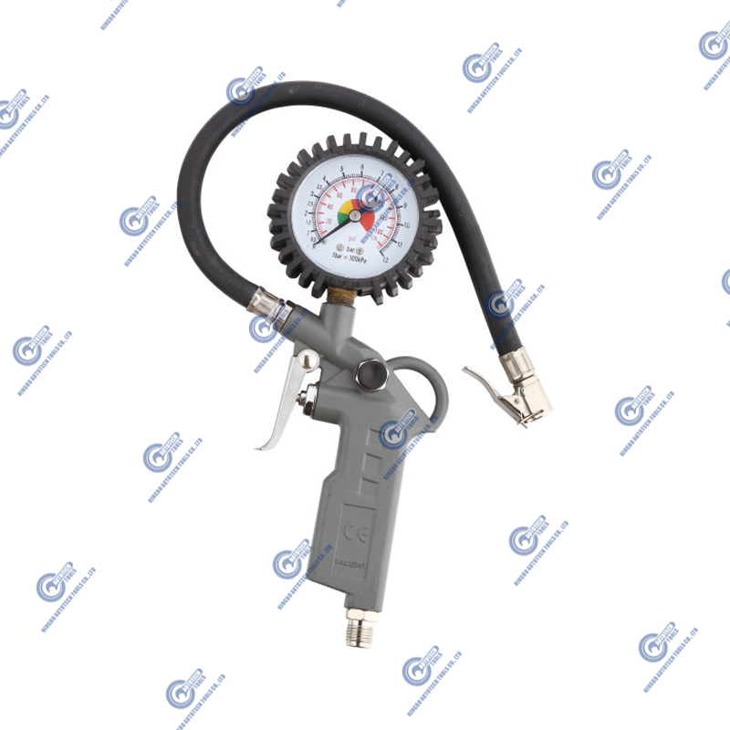 TG-05 Pistol Form Tire Inflator Gun med lufttrykmåler