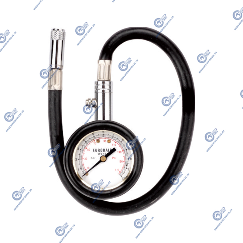 AG-04 Dial Tire Pressure Gauge med lige luftchuck